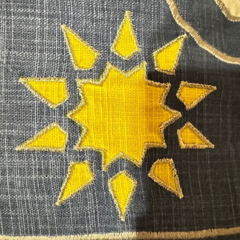 The Land of Nod Celestial Shield Throw Pillow Moon Sun Star Decor Y2K OLDSTOCK - Picture 2 of 7